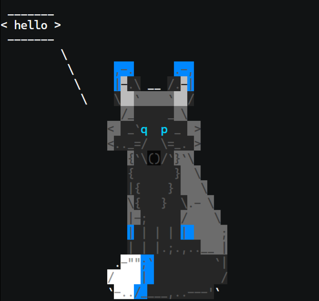 The output should be a fox saying “hello” in your terminal